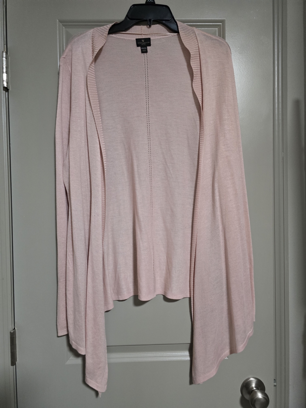 Light Blush Open-Front Women's Cardigan Sweater